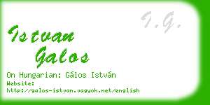 istvan galos business card
